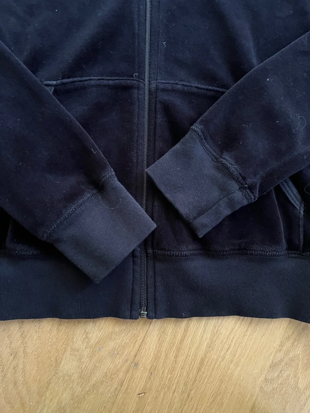 Juicy Couture Black Velour Zip-Up Hoodie - Picture 6 of 11